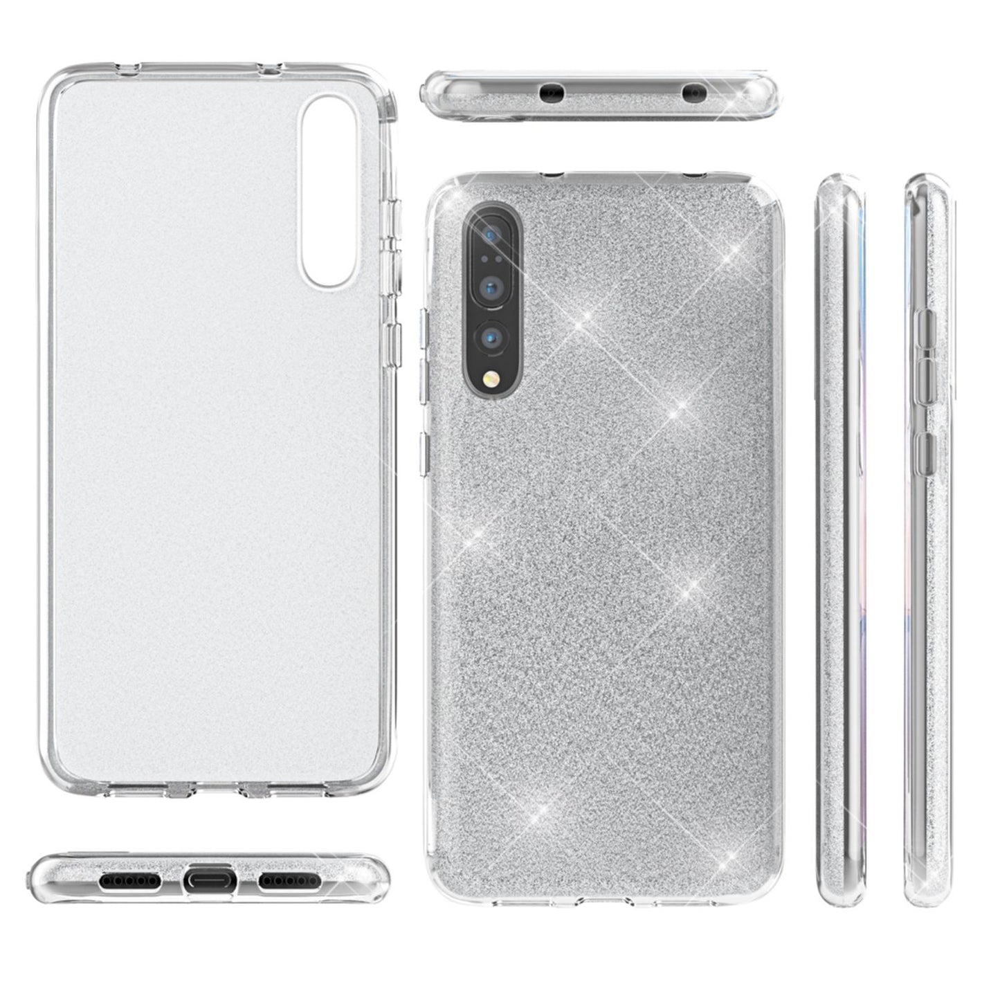 NALIA Huawei P20 Pro Glitzer Silikon Hülle - Dicke Ca. 1,3 Mm, Material Silikon, Passform Huawei P20 Pro