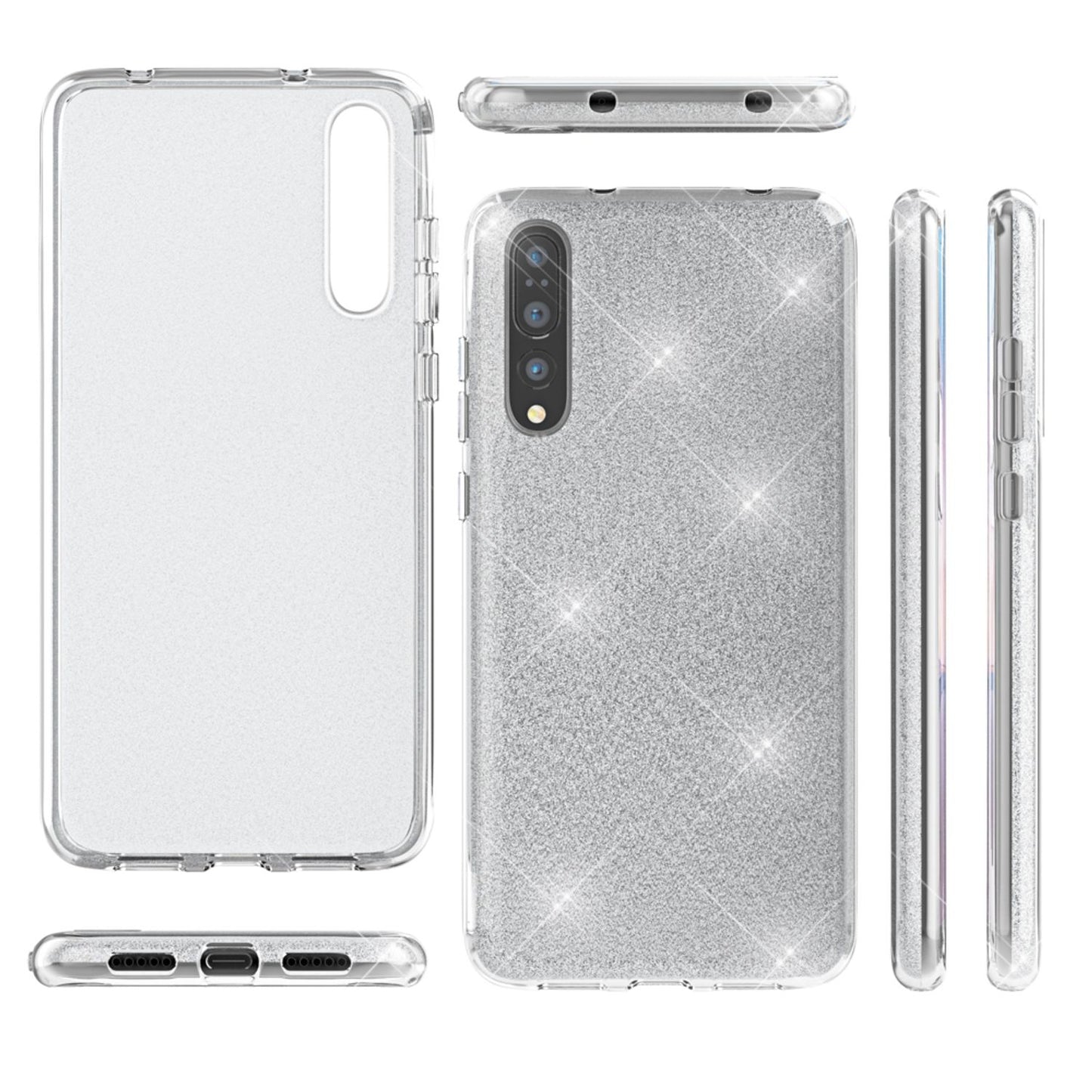 NALIA Huawei P20 Pro Glitzer Silikon Hülle - Dicke Ca. 1,3 Mm, Material Silikon, Passform Huawei P20 Pro