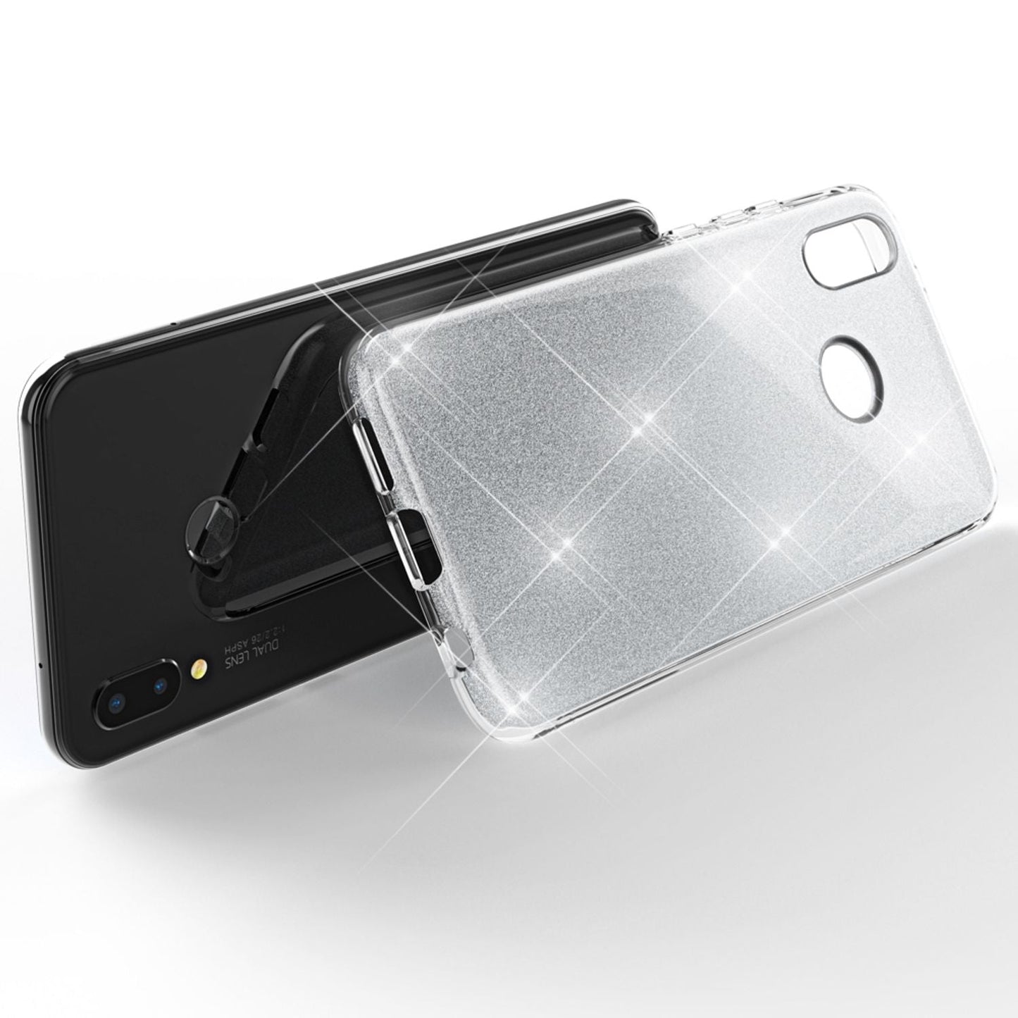 Husa Huawei P20 Lite, Husă de telefon de la NALIA, Husă spate din silicon cu sclipici