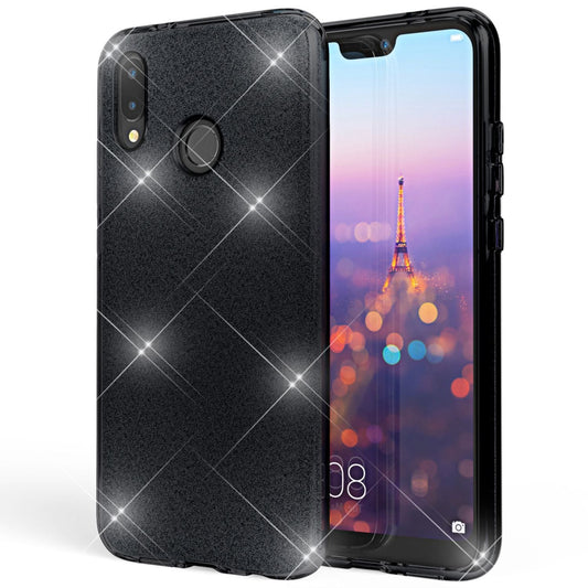 Husa Huawei P20 Lite, Husă de telefon de la NALIA, Husă spate din silicon cu sclipici