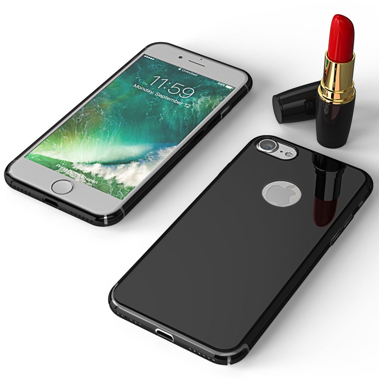 iPhone 7 Spiegel Handy Hülle von NALIA, Ultra Slim Cover Mirror Case Hard Cover