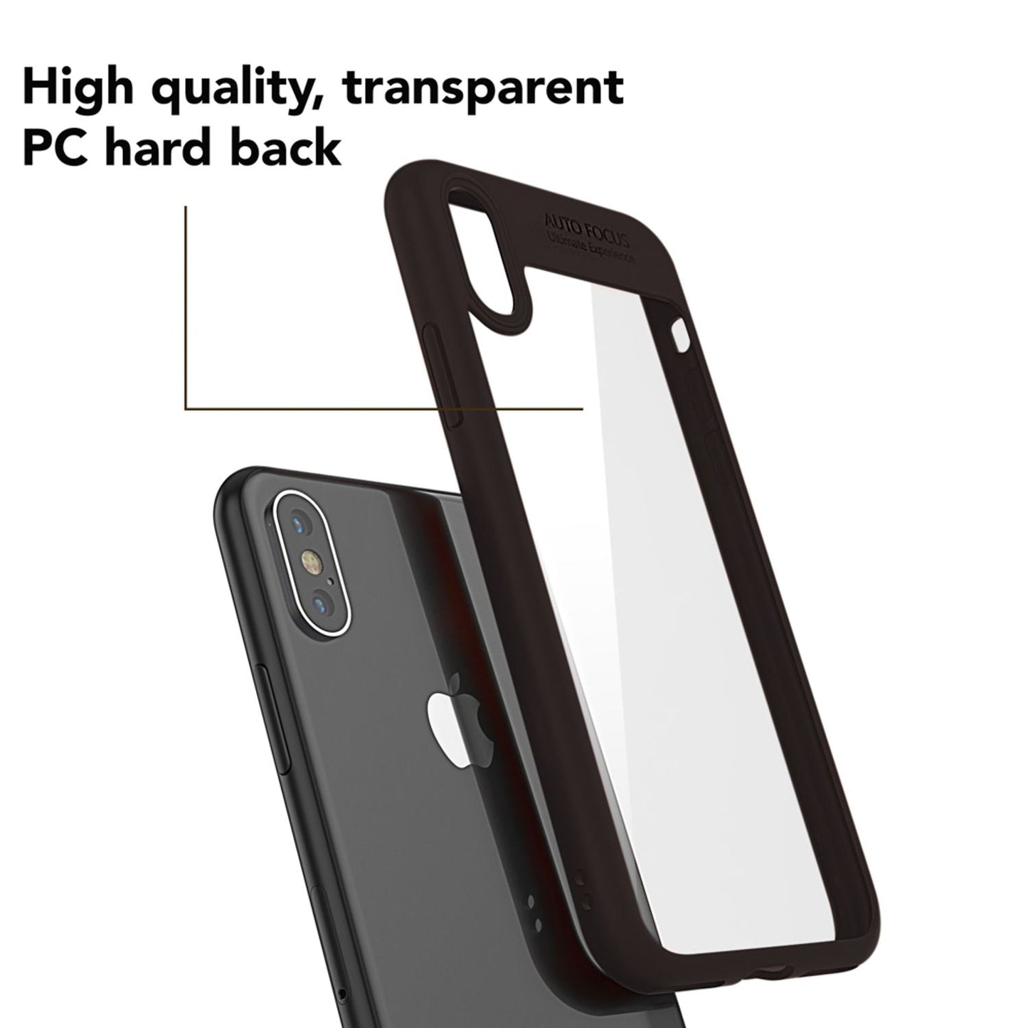 NALIA Hülle für iPhone X XS, Slim Hard Case Handy Schutz Back Cover Bumper Etui