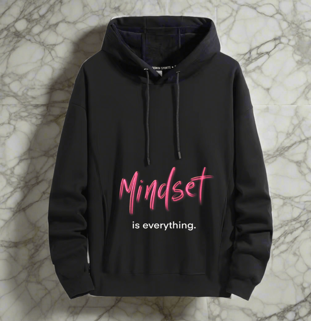 Mindset is everything,Positive vibes hoodie  Stylish and comfort