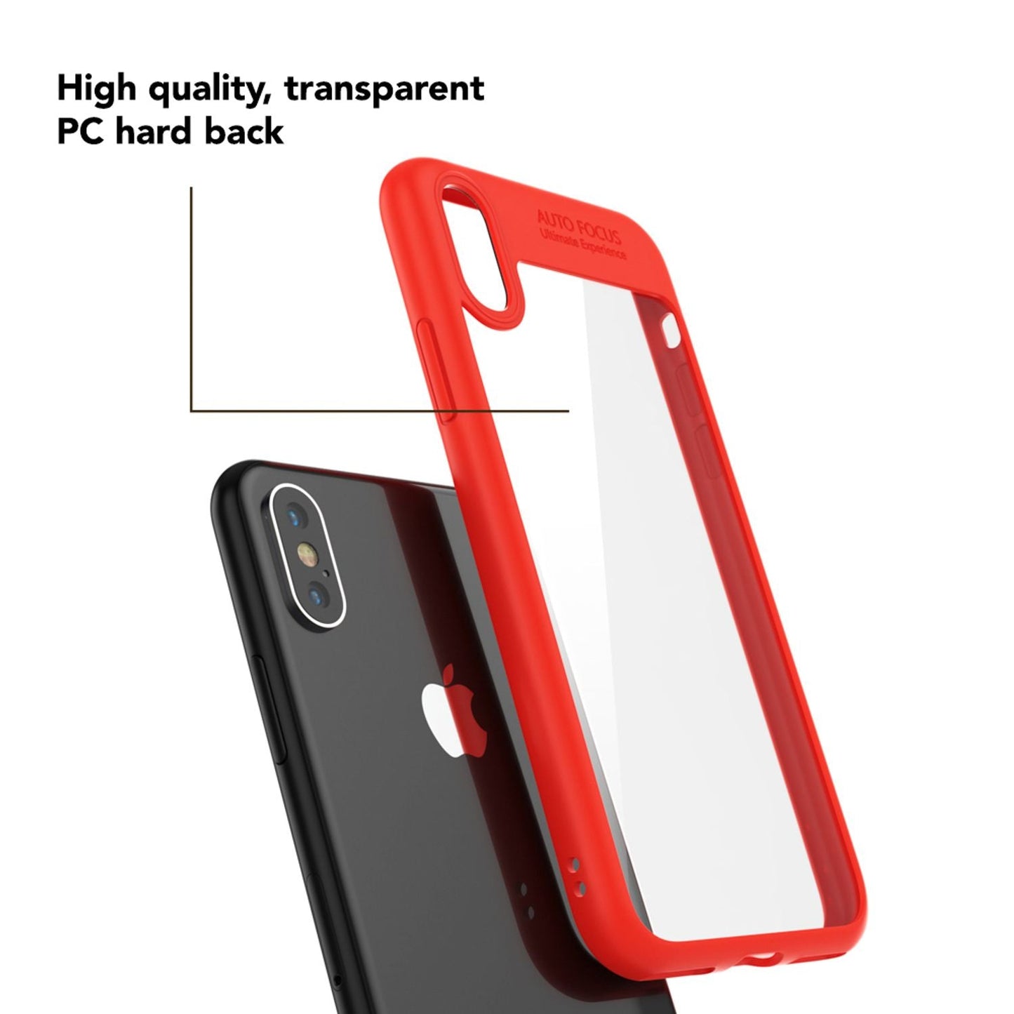 NALIA Hülle für iPhone X XS, Slim Hard Case Handy Schutz Back Cover Bumper Etui