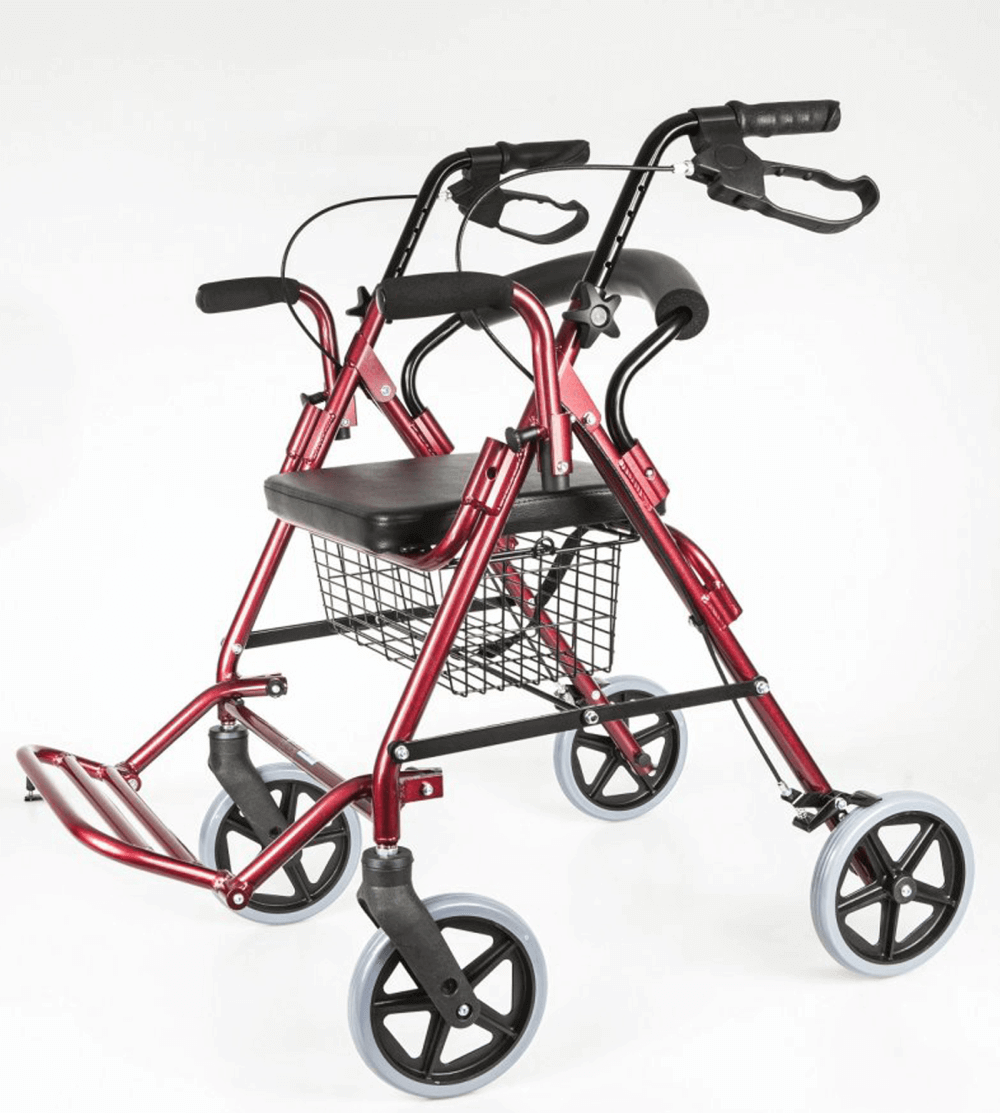 Rollator din aluminiu cu suport pentru picioare - AT51018