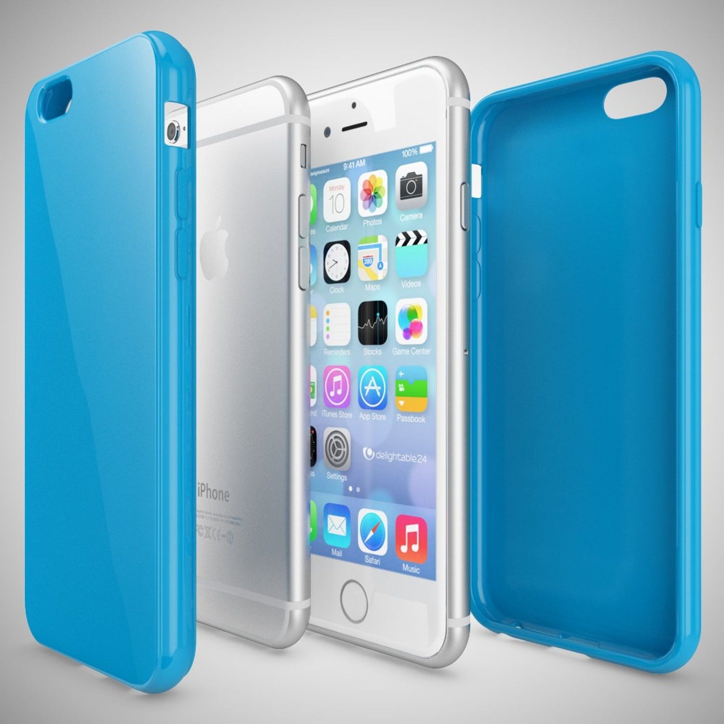 iPhone 6 6S Hülle Handyhülle von NALIA, Ultra-Slim TPU Silikon Cover Jelly Case