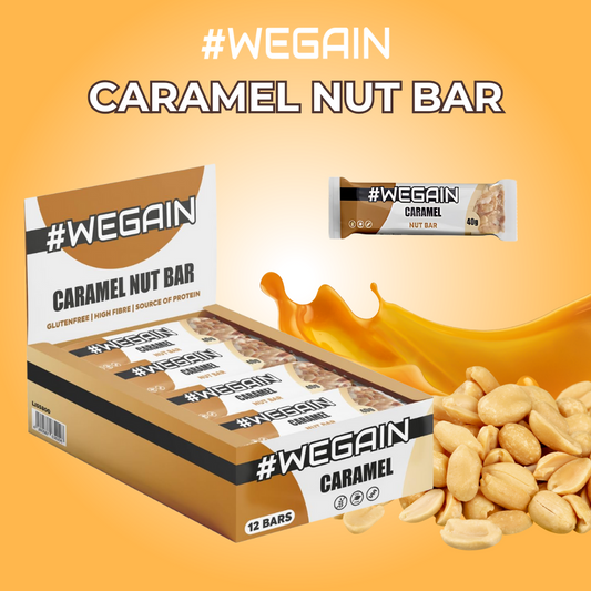 Batoane cu nuci și caramel WEGAIN - Tavă 40g 12 batoane
