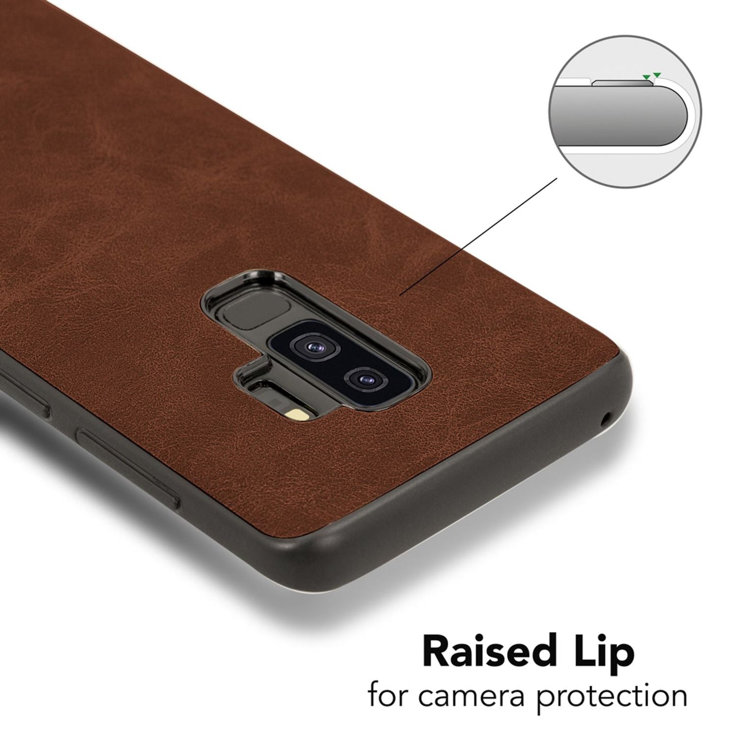 Samsung Galaxy S9 Plus Kunstleder Hülle von NALIA, Schutzhülle Dünne Handy Hülle