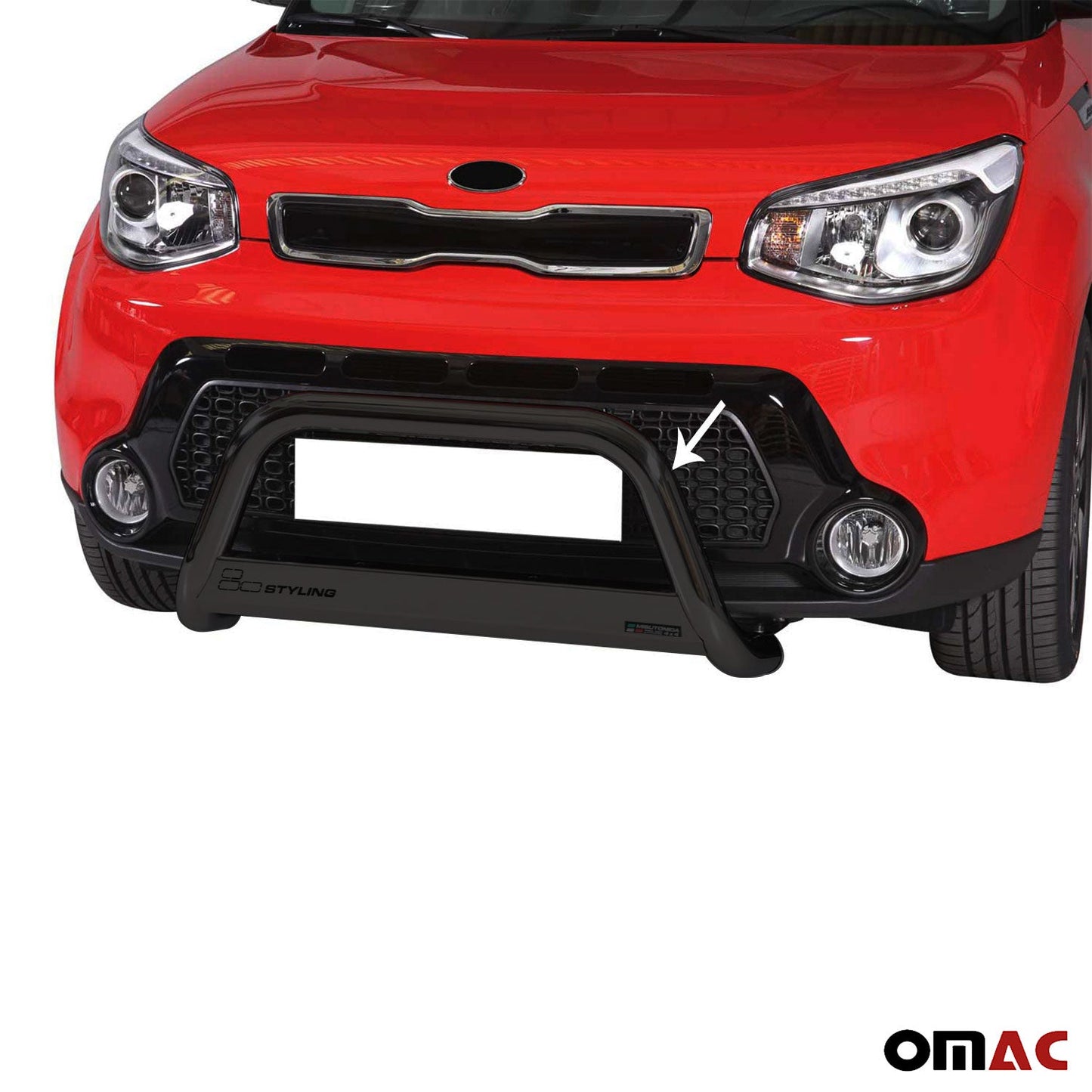 Bară de protecție/buton față pentru Kia Soul 2013-2017, ø63mm, oțel, negru, protecție