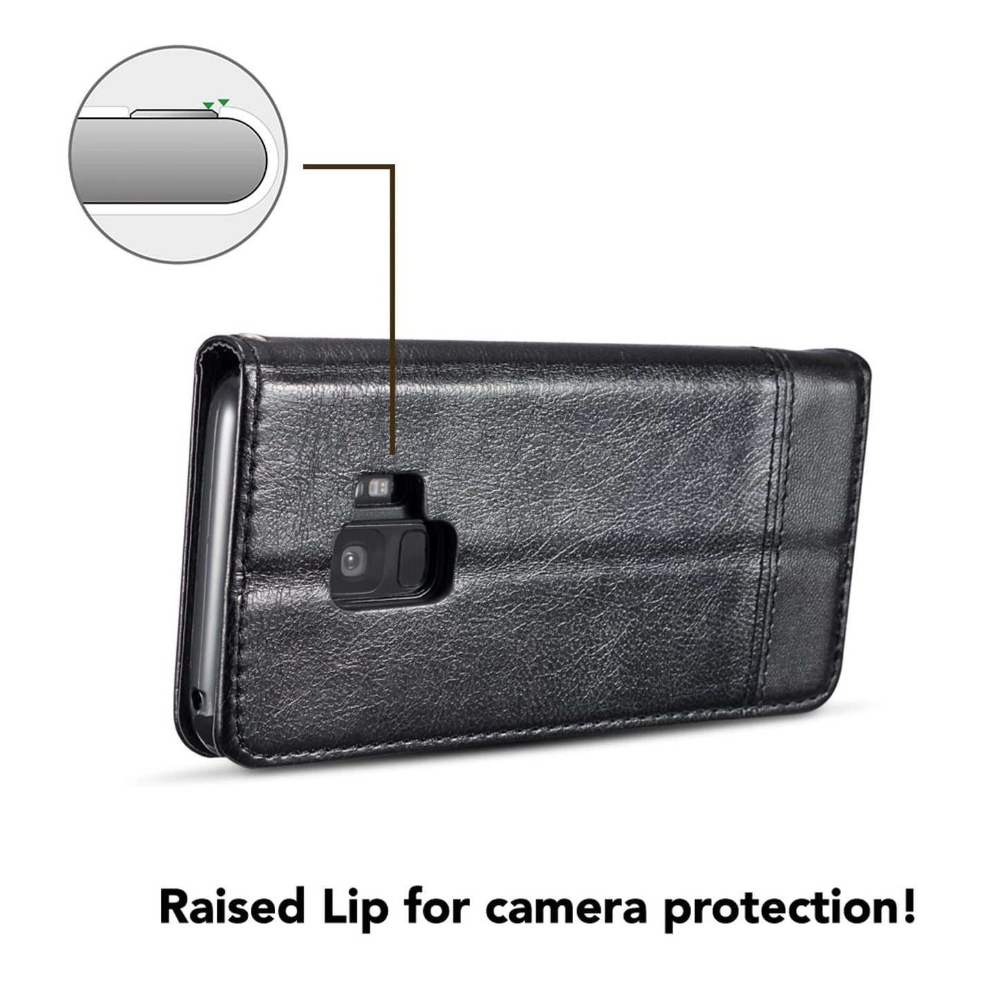 Samsung Galaxy S9 Plus Klapp Hülle von NALIA, Handy Flip Case Kunstleder Cover