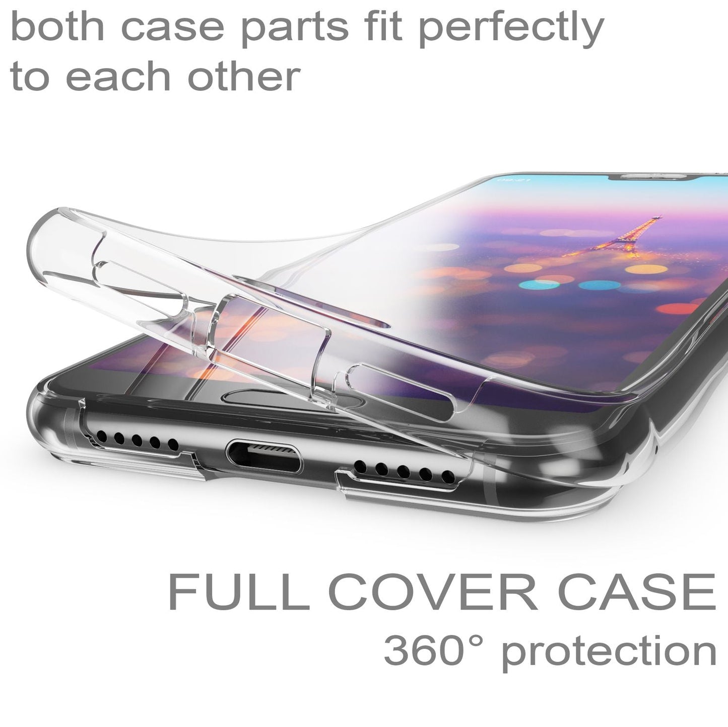 Husă Huawei P20 NALIA 360 de grade, husă de protecție premium cu protecție integrală - protecție completă din silicon subțire