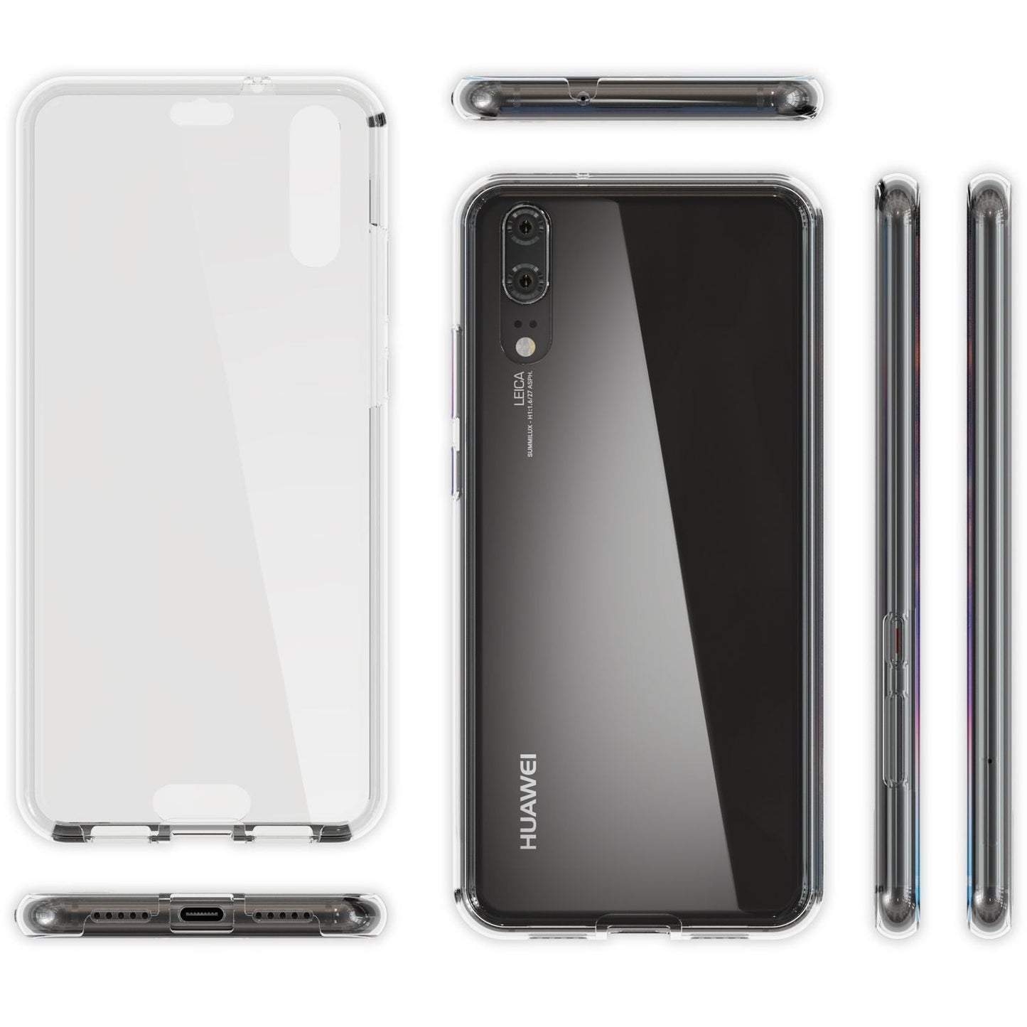 Husă Huawei P20 NALIA 360 de grade, husă de protecție premium cu protecție integrală - protecție completă din silicon subțire