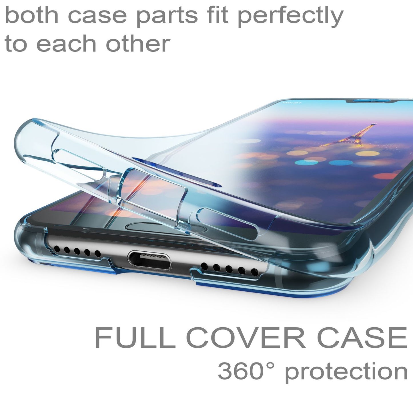 Husă Huawei P20 NALIA 360 de grade, husă de protecție premium cu protecție integrală - protecție completă din silicon subțire