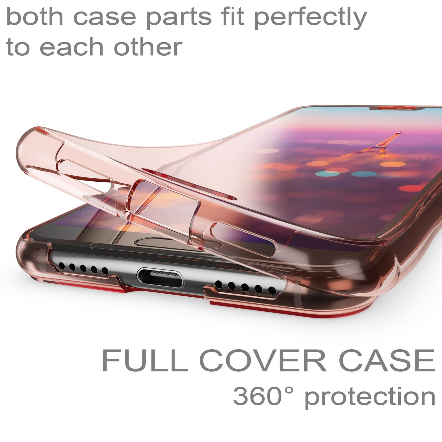 Husă Huawei P20 NALIA 360 de grade, husă de protecție premium cu protecție integrală - protecție completă din silicon subțire