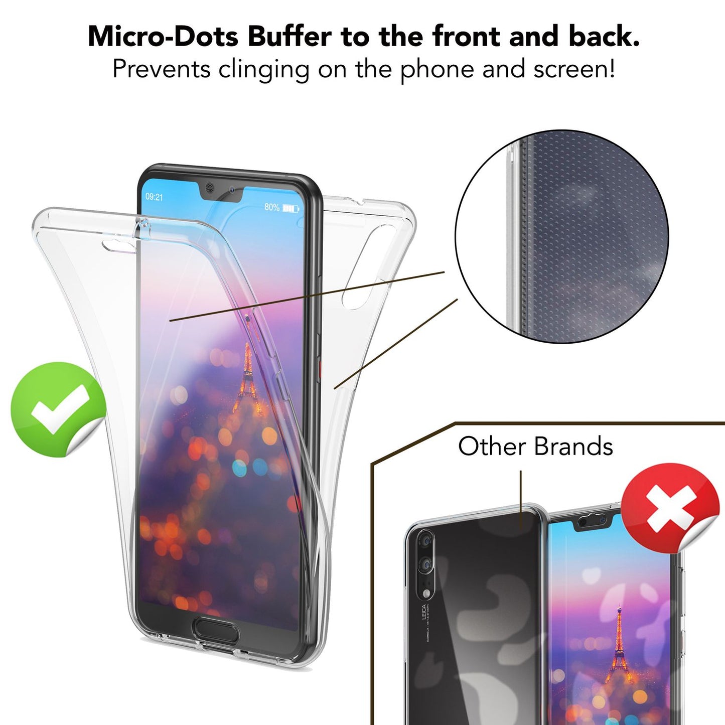 Husă Huawei P20 NALIA 360 de grade, husă de protecție premium cu protecție integrală - protecție completă din silicon subțire