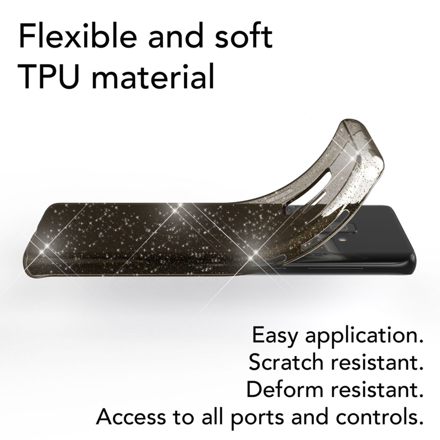 NALIA Glitter Handy Hülle für Samsung Galaxy S9, Glitzer Silikon Case Cover