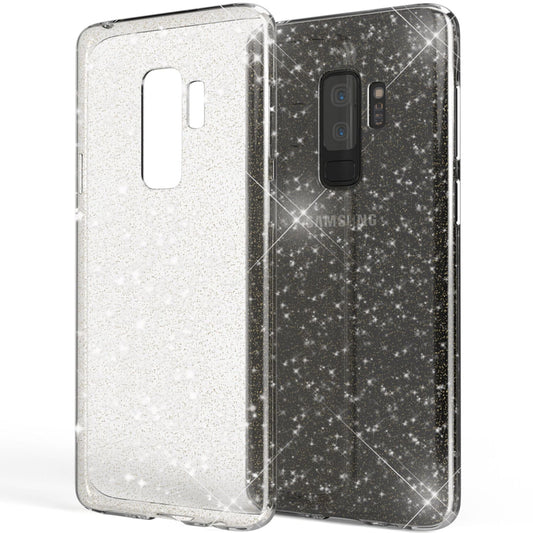 NALIA Glitter Handy Hülle für Samsung Galaxy S9 Plus Glitzer Cover Silikon Case