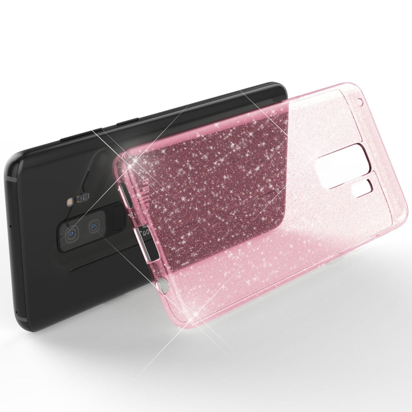 NALIA Glitter Handy Hülle für Samsung Galaxy S9 Plus Glitzer Cover Silikon Case