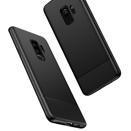Samsung Galaxy S9 Plus Handy Hülle von NALIA, Silikon Case Cover Carbon Look