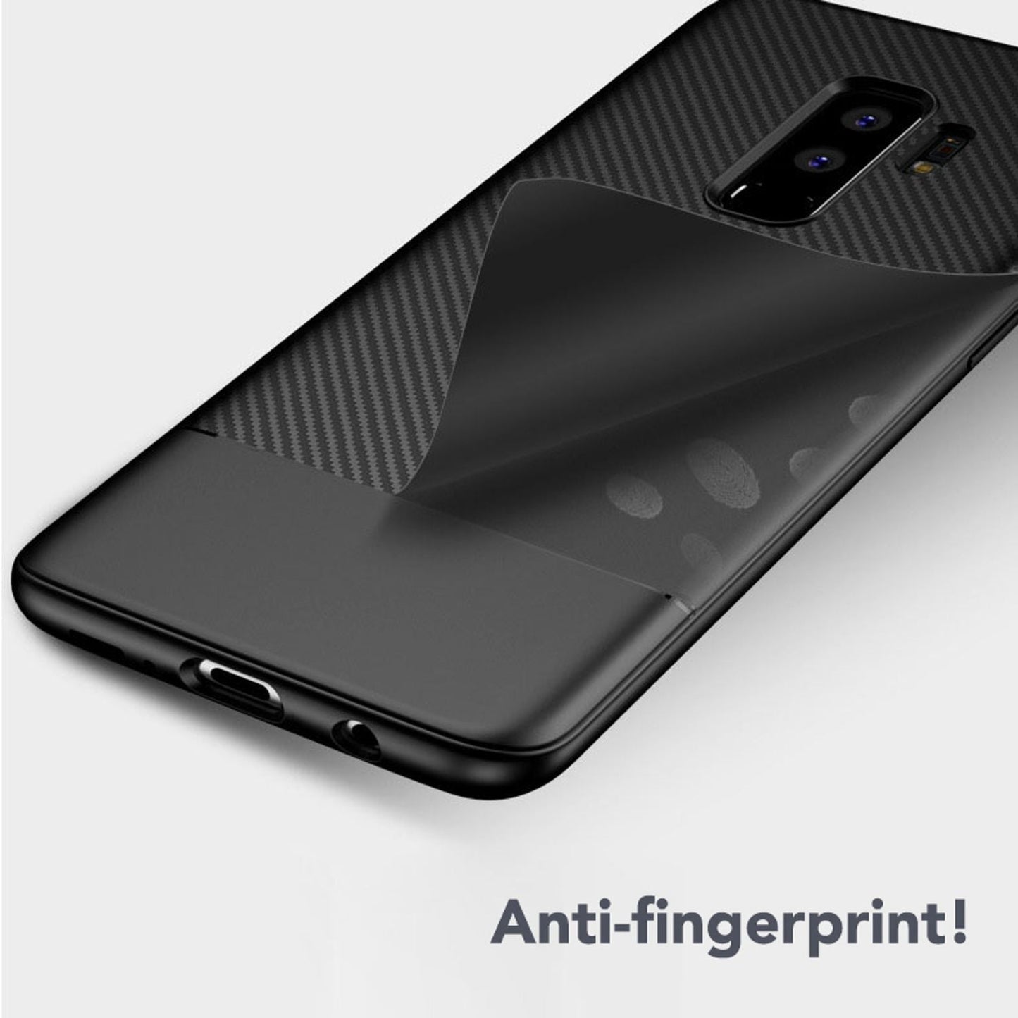 Samsung Galaxy S9 Plus Handy Hülle von NALIA, Silikon Case Cover Carbon Look