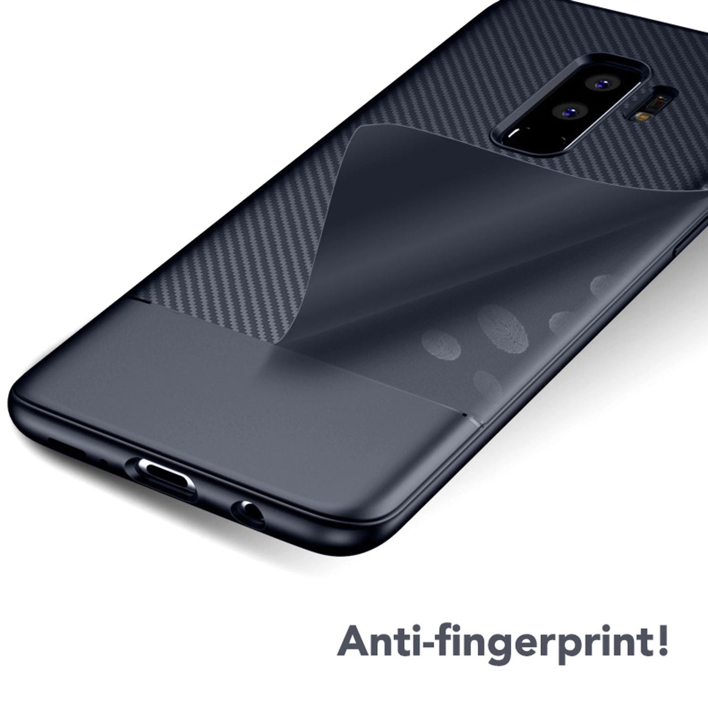 Samsung Galaxy S9 Plus Handy Hülle von NALIA, Silikon Case Cover Carbon Look