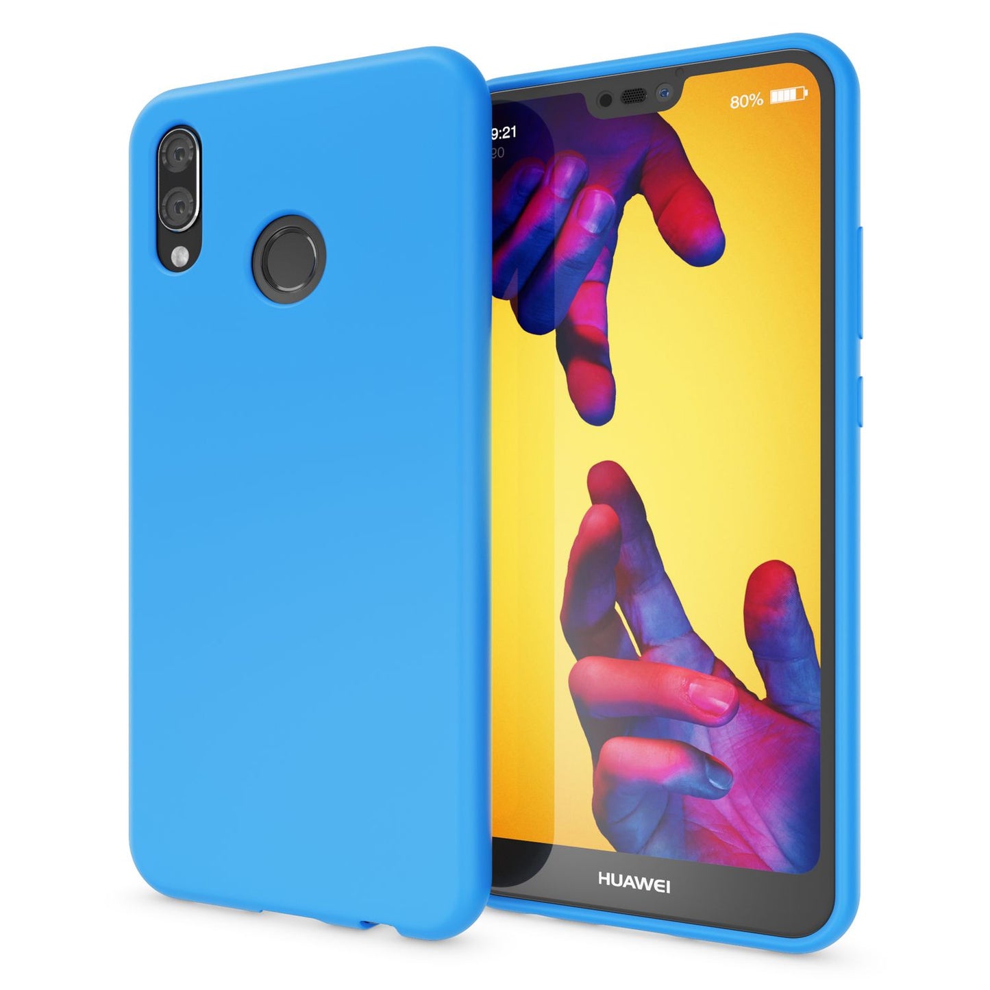NALIA NeonShock Case - Ultra-Slim TPU Silikon, Kompatibel Huawei P20 Lite