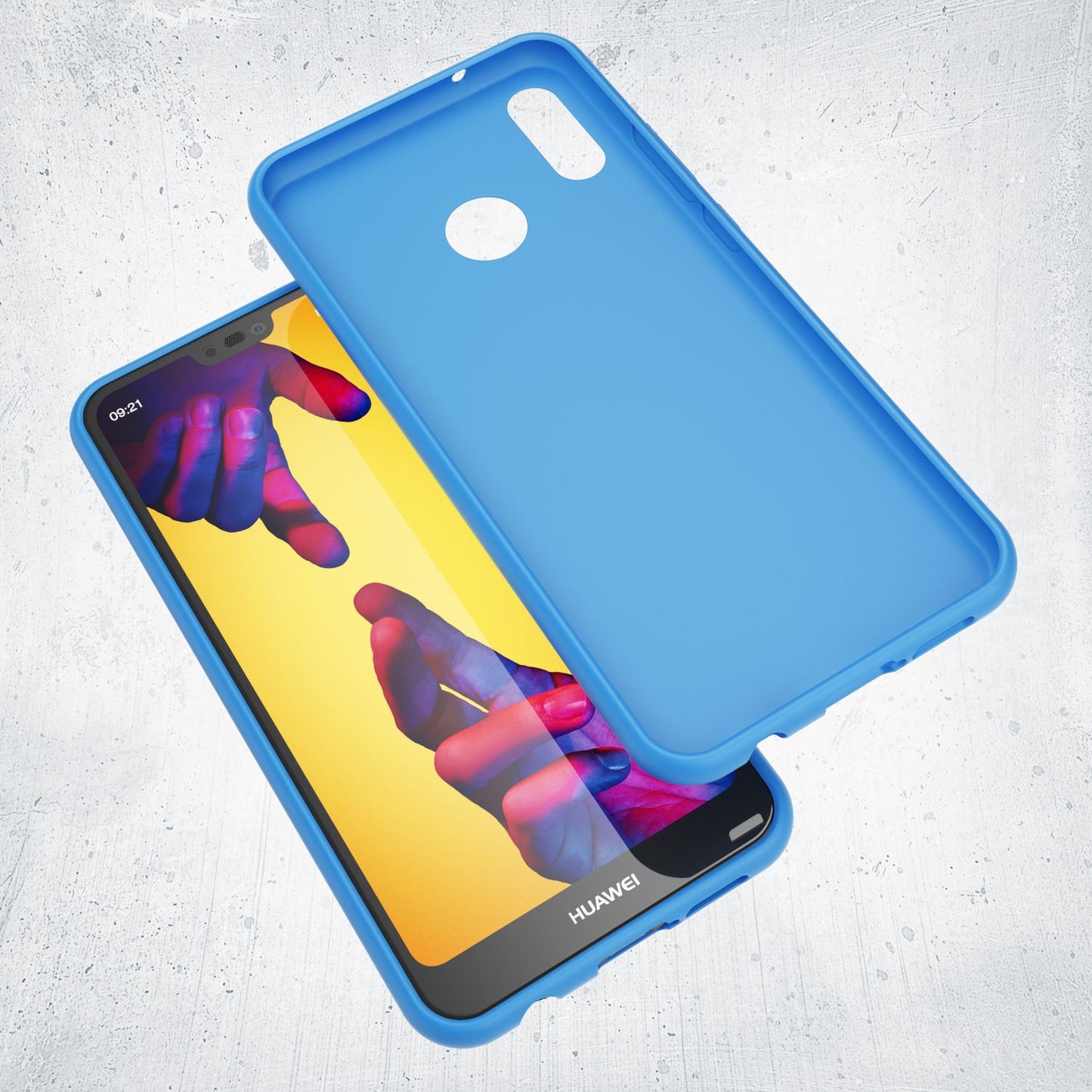 NALIA NeonShock Case - Ultra-Slim TPU Silikon, Kompatibel Huawei P20 Lite