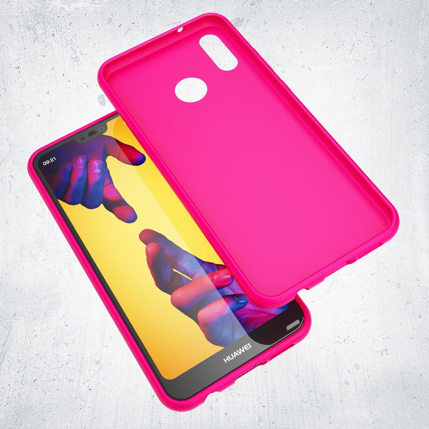 NALIA NeonShock Case - Ultra-Slim TPU Silikon, Kompatibel Huawei P20 Lite