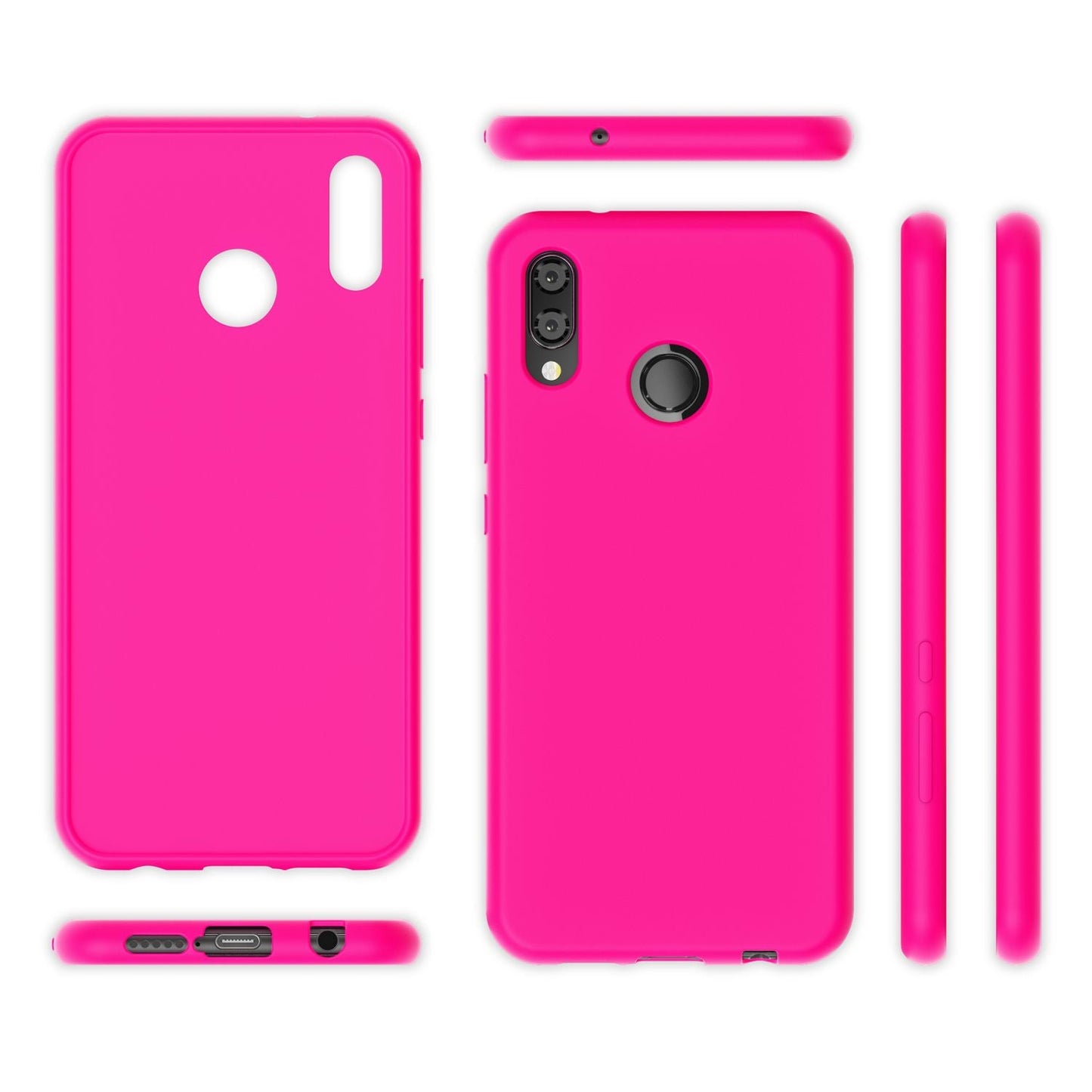 NALIA NeonShock Case - Ultra-Slim TPU Silikon, Kompatibel Huawei P20 Lite