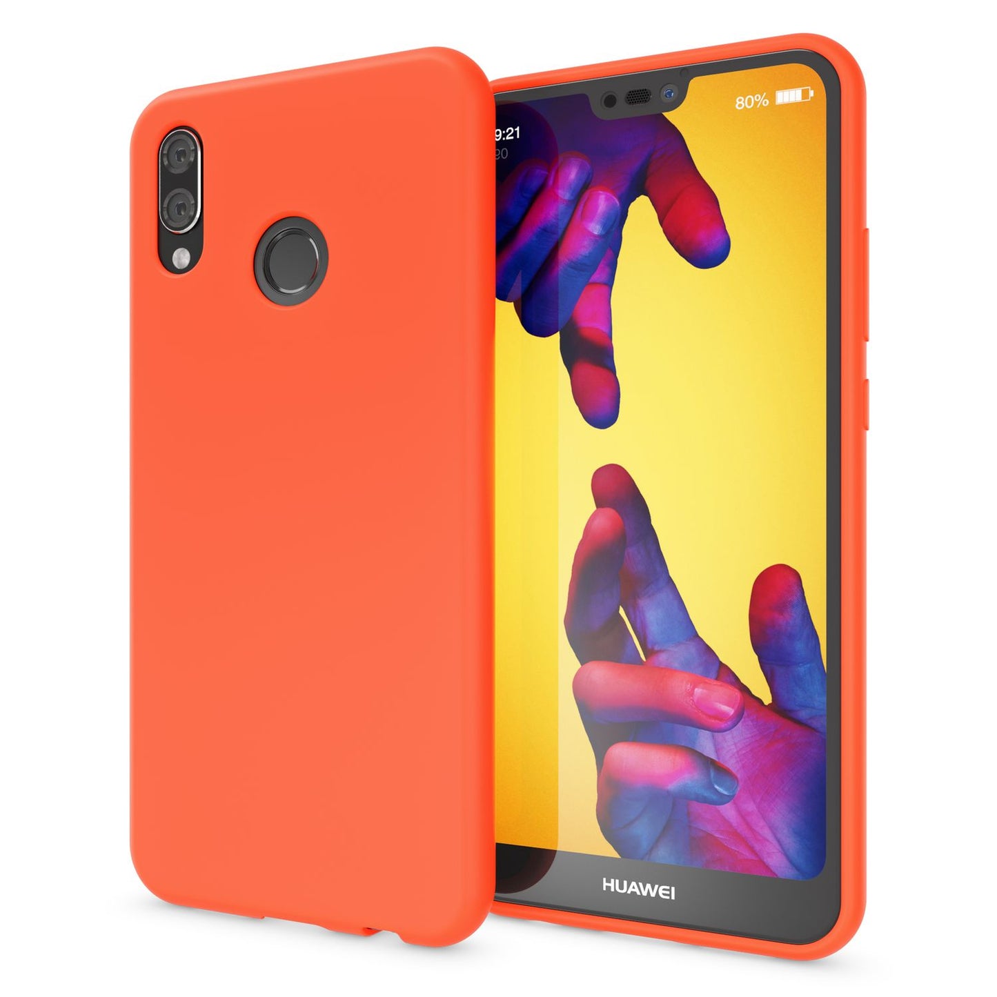 NALIA NeonShock Case - Ultra-Slim TPU Silikon, Kompatibel Huawei P20 Lite