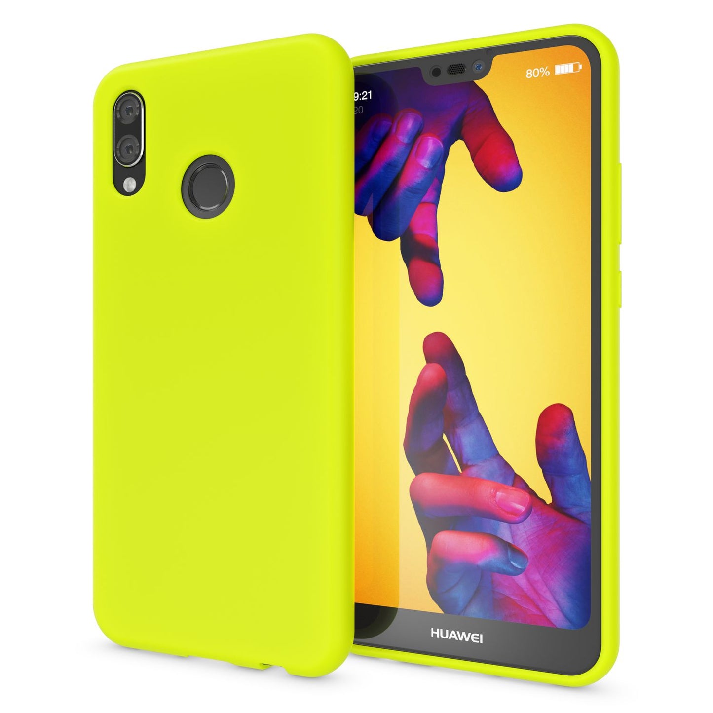 NALIA NeonShock Case - Ultra-Slim TPU Silikon, Kompatibel Huawei P20 Lite