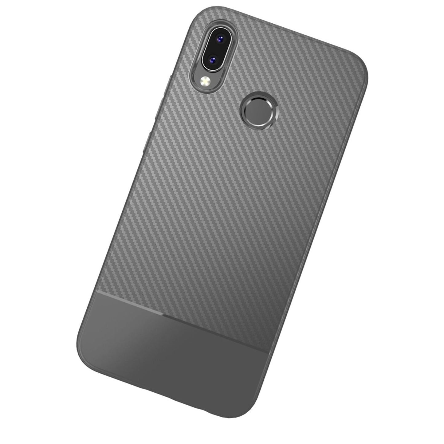 Husă de telefon pentru Huawei P20 Lite de la NALIA, carcasă subțire și moale din silicon, aspect subțire de carbon
