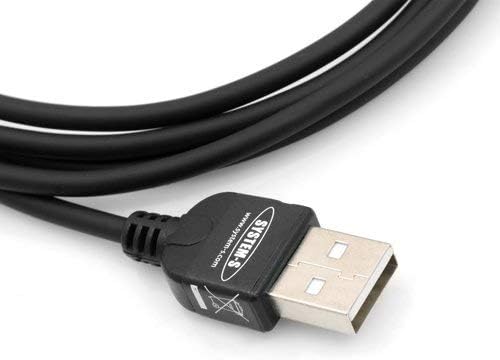 SYSTEM-S Mini USB rechts gewinkelt auf USB Typ A Kabel 100cm