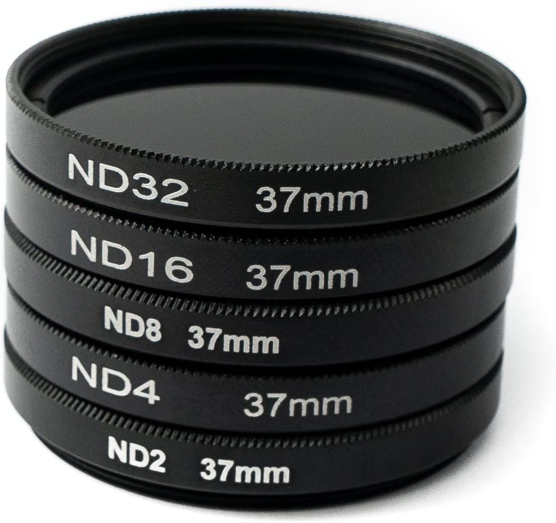 SYSTEM-S ND Filter Set 37 mm Neutraldichte mit Hülle und Tasche für iPhone 14 Pro