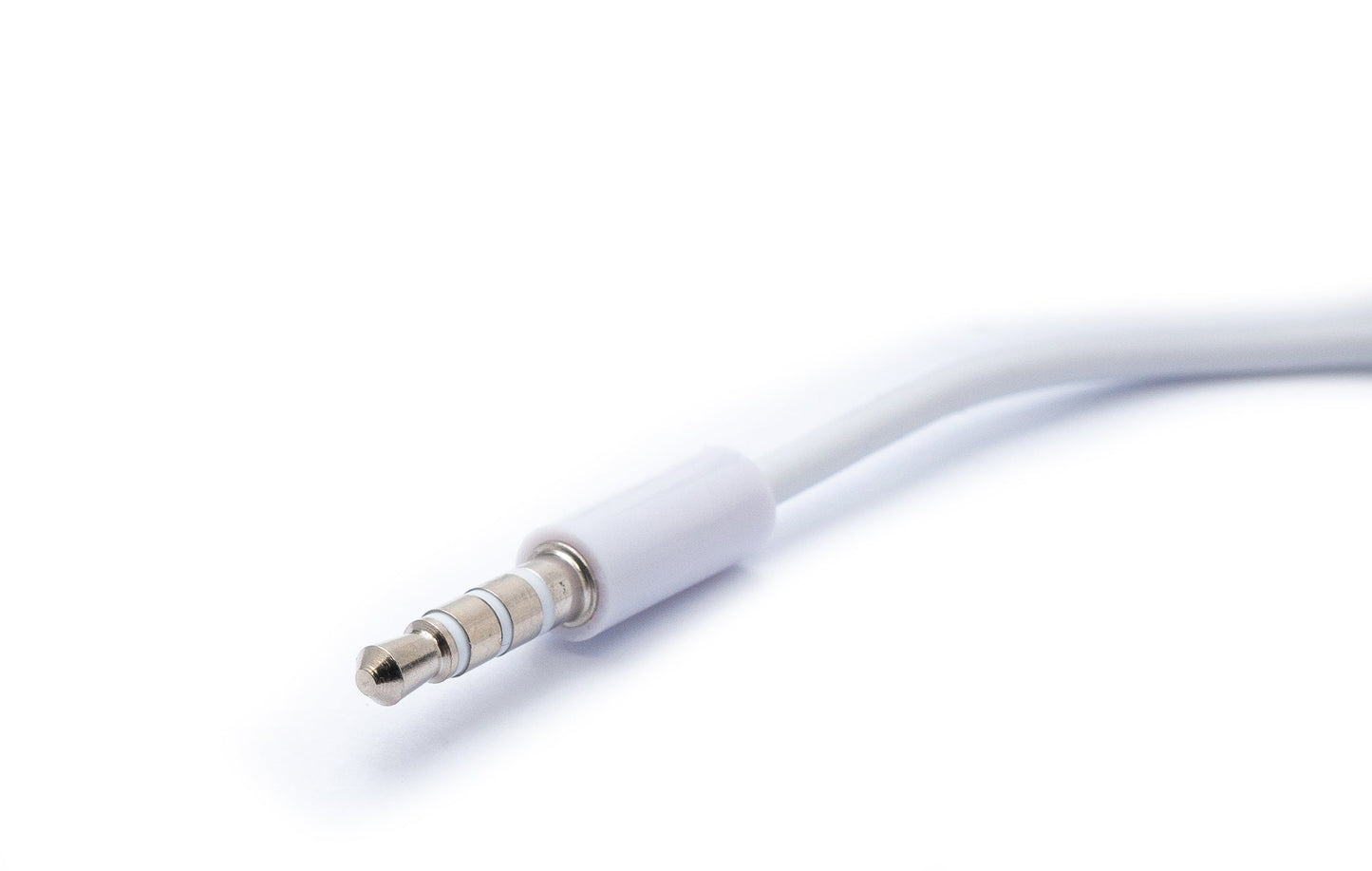 SYSTEM-S Audio Kabel 100 cm Stereo AUX Klinke 3,5 mm Stecker zu Stecker in Weiß