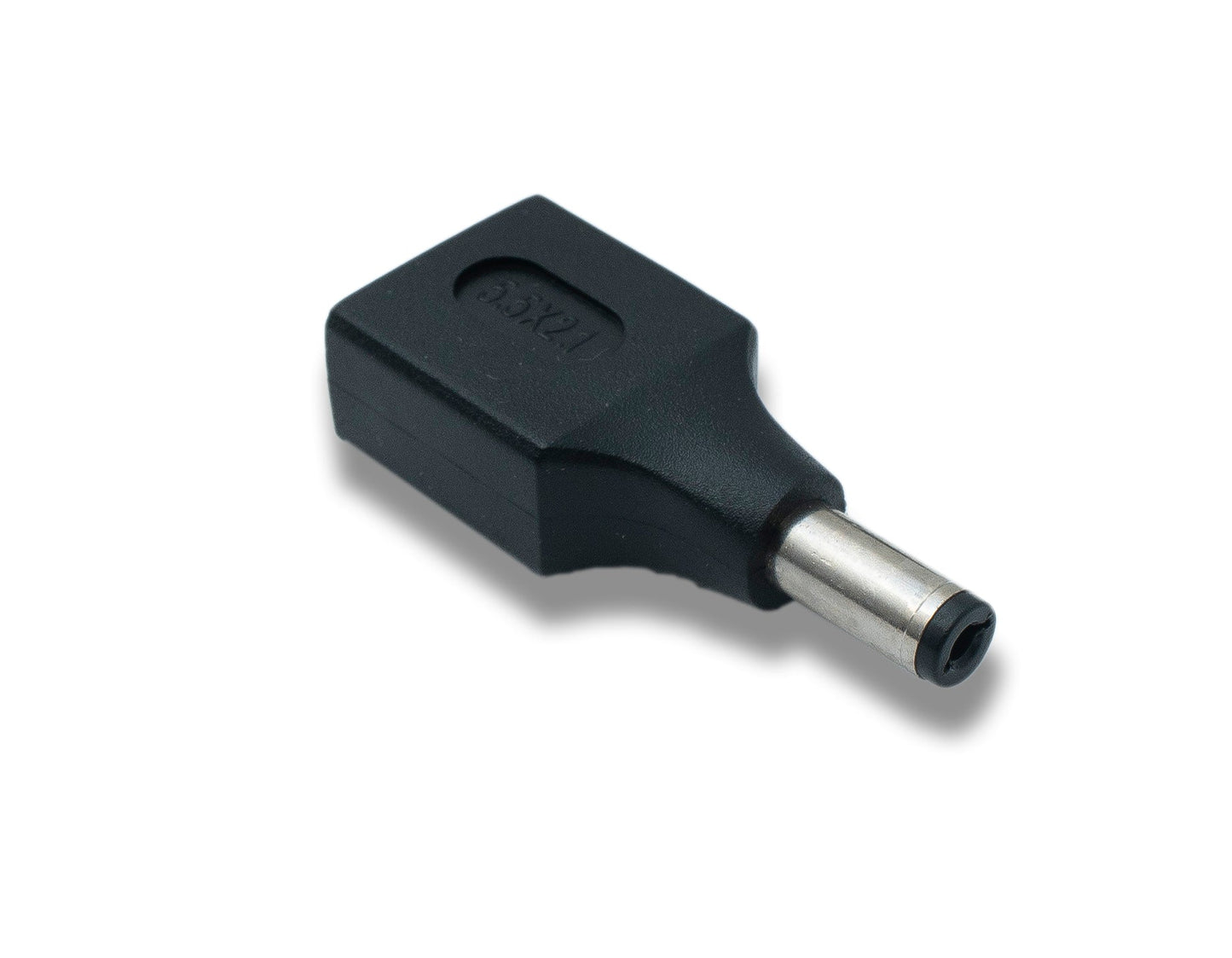 SYSTEM-S DC Adapter 20V 5,5 x 2,1 Stecker zu USB 2.0 Buchse Kabel in Schwarz