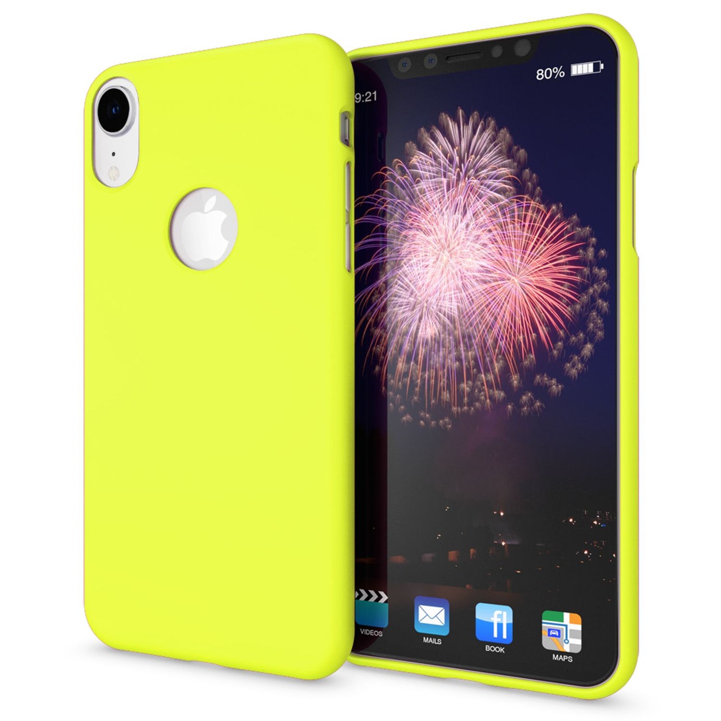 NALIA Handyhülle für Apple iPhone XR, Ultra-Slim Hülle Silikon Neon Case Cover
