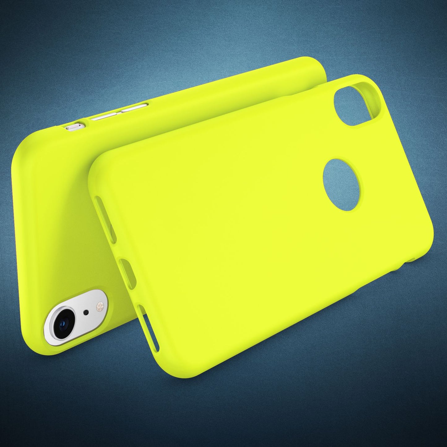 NALIA Handyhülle für Apple iPhone XR, Ultra-Slim Hülle Silikon Neon Case Cover