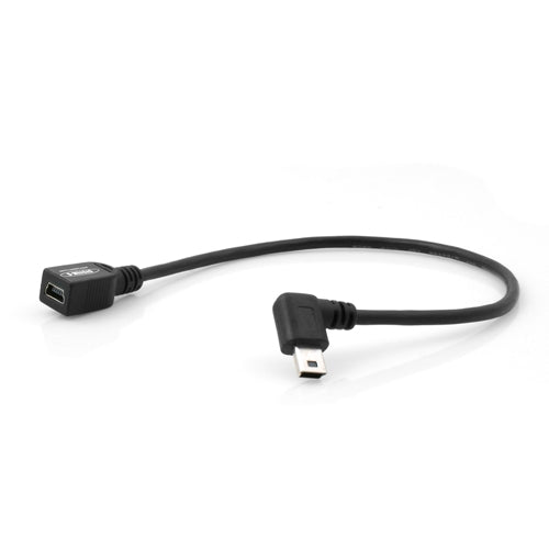System-S Mini USB Winkelstecker auf Mini USB Buchse Daten- und Ladekabel 25 cm