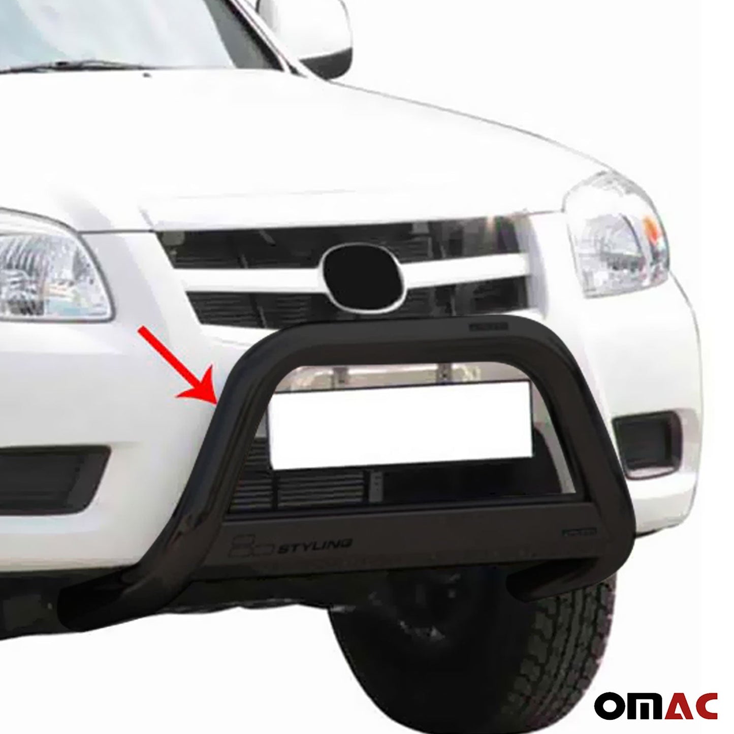 Bară de protecție/buton față pentru Mazda BT-50 2009-2012 ø63mm oțel negru protecție