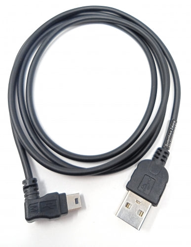 SYSTEM-S Mini USB rechts gewinkelt auf USB Typ A Kabel 100cm