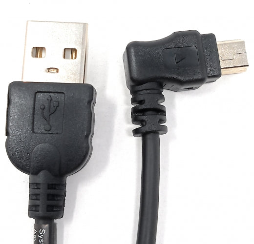 SYSTEM-S Mini USB rechts gewinkelt auf USB Typ A Kabel 100cm