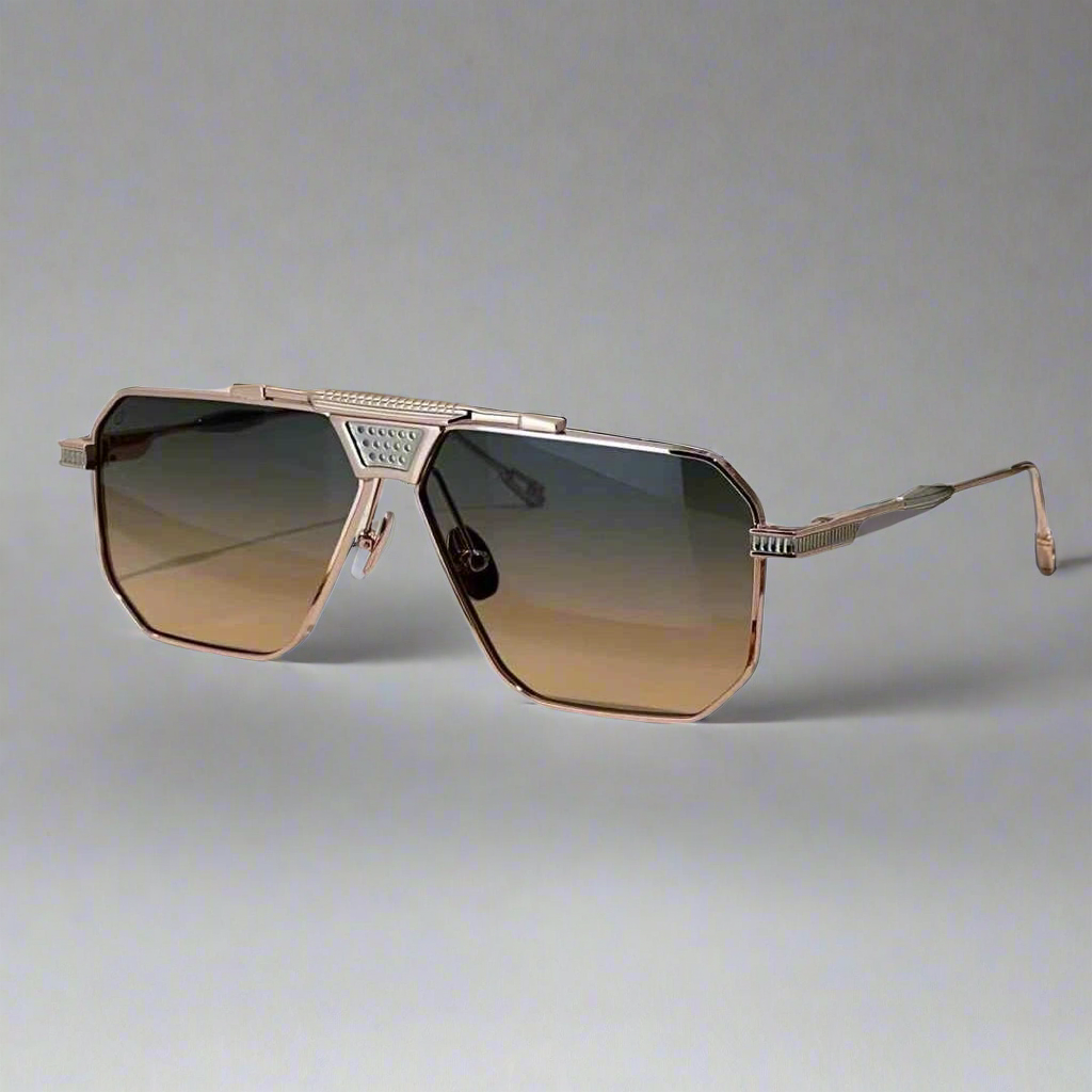 T Henri berlinette ultralight titanium square pilot sunglasses