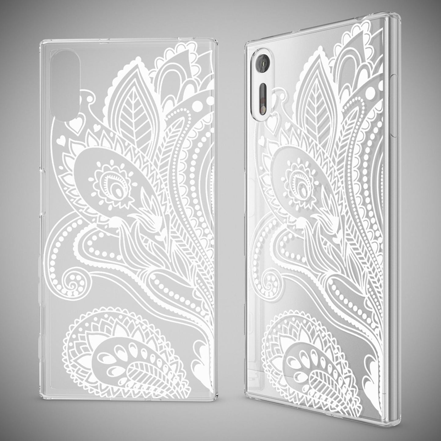 NALIA Sony Xperia XZ Hülle Motiv Case Transparent Muster - Silikon TPU Dünn Passgenau