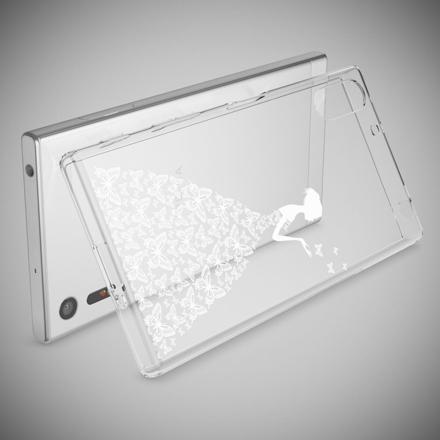 NALIA Sony Xperia XZ Hülle Motiv Case Transparent Muster - Silikon TPU Dünn Passgenau