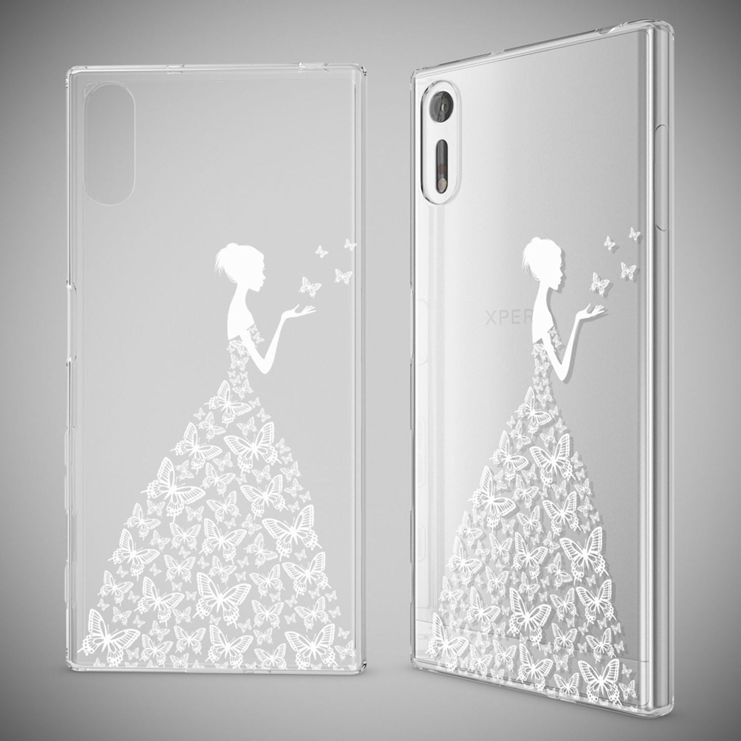 NALIA Sony Xperia XZ Hülle Motiv Case Transparent Muster - Silikon TPU Dünn Passgenau