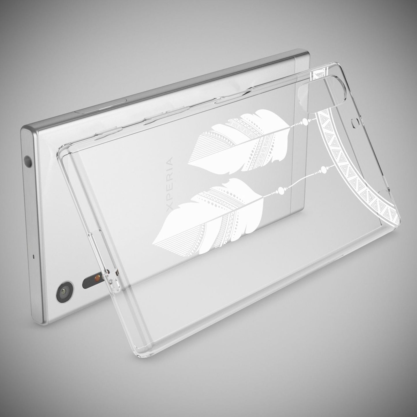 NALIA Sony Xperia XZ Hülle Motiv Case Transparent Muster - Silikon TPU Dünn Passgenau
