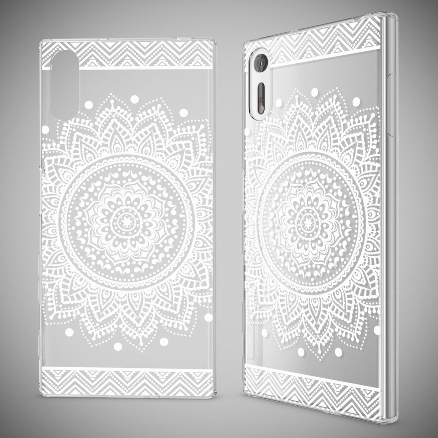 NALIA Sony Xperia XZ Hülle Motiv Case Transparent Muster - Silikon TPU Dünn Passgenau