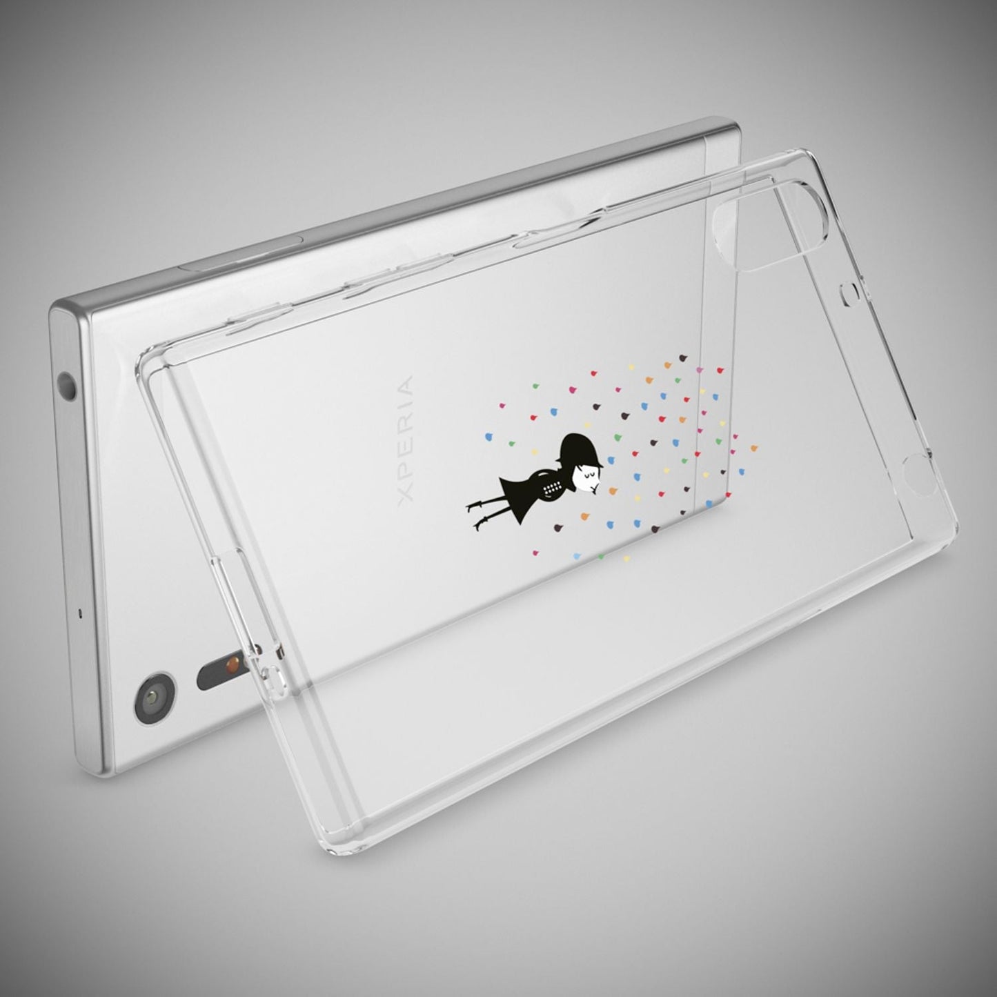 NALIA Sony Xperia XZ Hülle Motiv Case Transparent Muster - Silikon TPU Dünn Passgenau