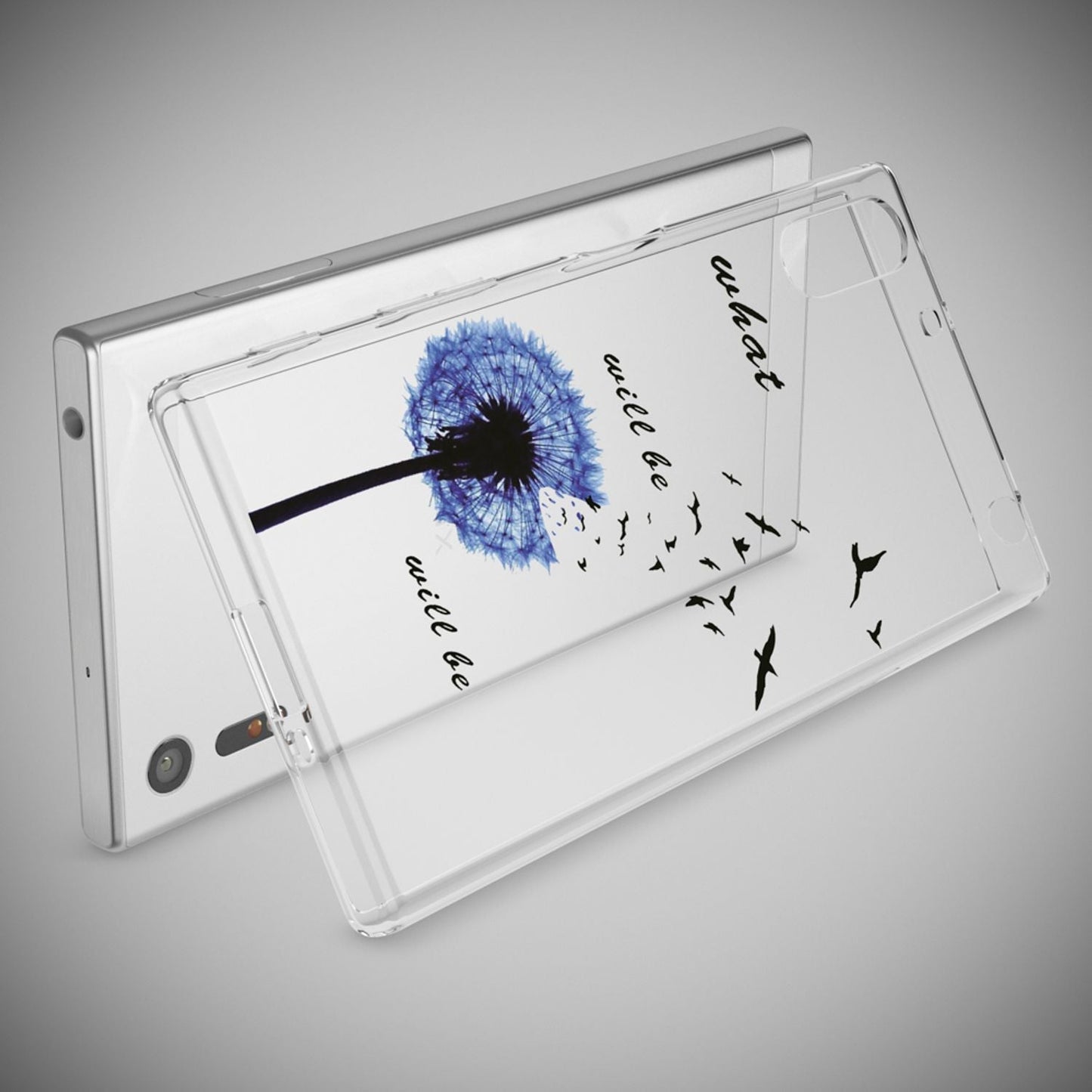 NALIA Sony Xperia XZ Hülle Motiv Case Transparent Muster - Silikon TPU Dünn Passgenau